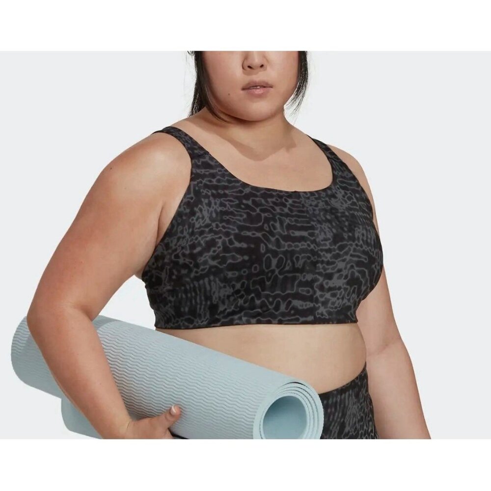 Adidas x 11 Honoré Medium Support Sports Bra Strappy Wire Free Womens Plus 3X